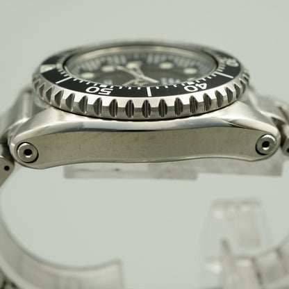 Serviced New Batt *Near MINT* SEIKO Kinetic 5M62-0BL0 AT Black 43mm Mens Watch