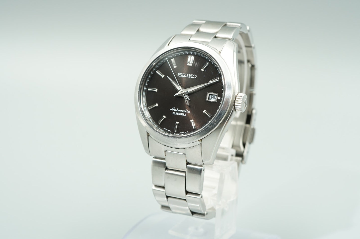 *NEAR MINT*  SEIKO Mechanical 6R15-00C0 Automa Black Dial Round 38mm Mens Watch