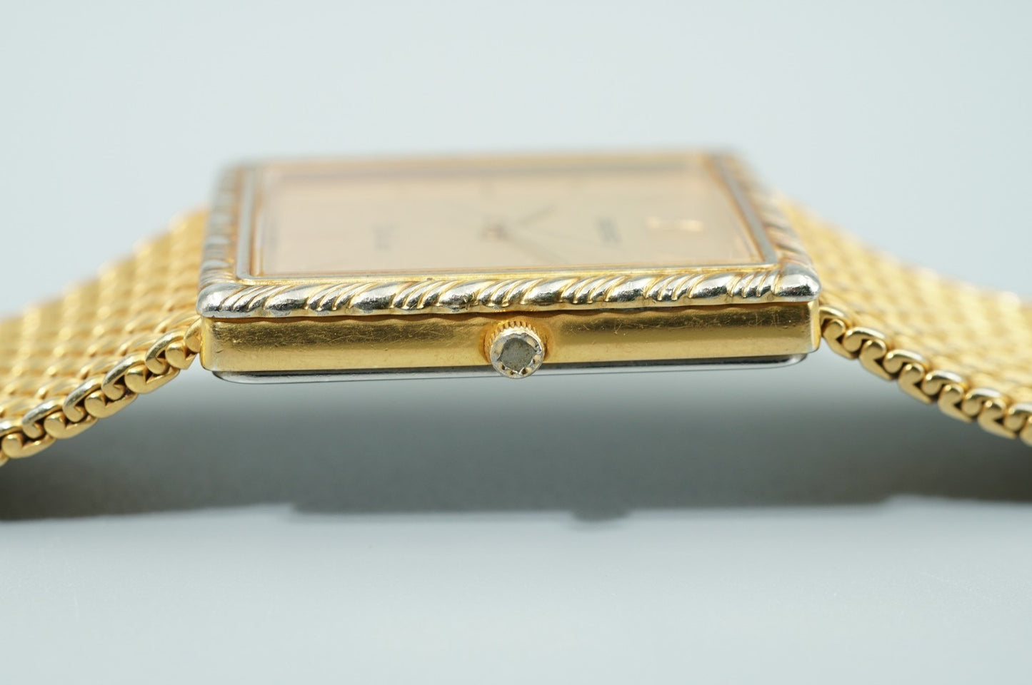 *Exc+5* Vintage 1985 SEIKO Dolce 9531-5100 Qz Gold Rectangle 25mm Women Watch