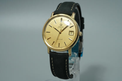 *N MINT* Vintage 1974 OMEGA De Ville Cal.1012 Automatic Gold 35mm Mens Watch