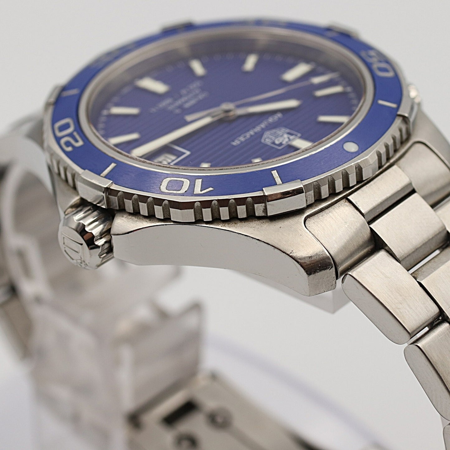 *N MINT* TAG HEUER Aquaracer BA0830 WAK2111 Automatic Blue Dial 42mm Mens Watch