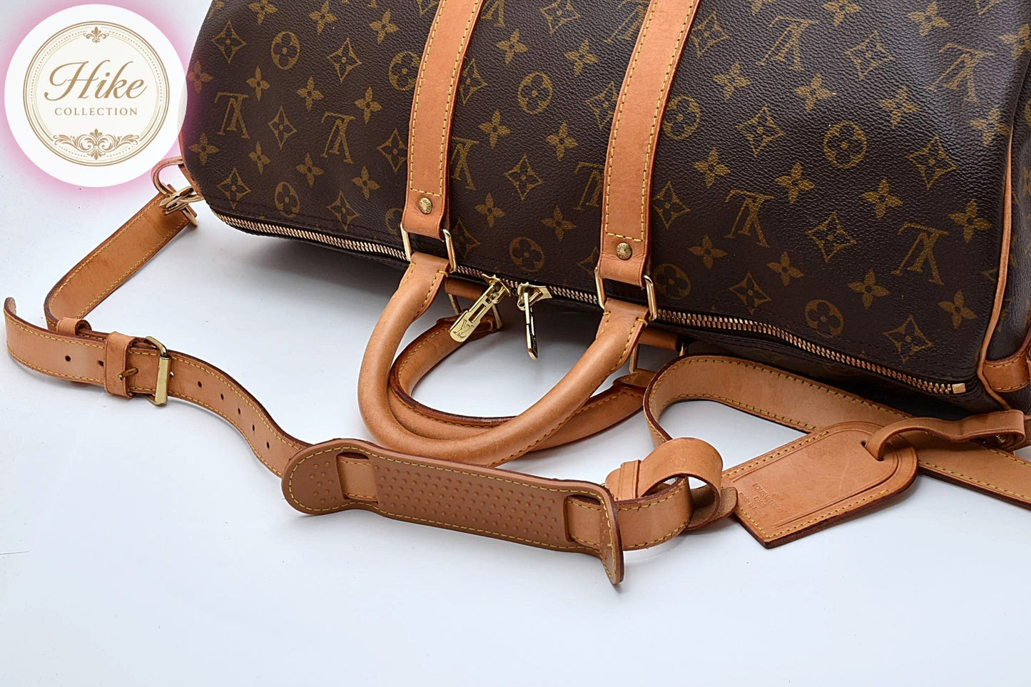 Louis Vuitton KEEPALL BANDOULIERE 45 Monogram Boston Bag M41418 Auth *AB*