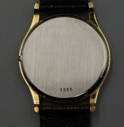 *Exc+4* Vintage OMEGA De Ville Cal.1365 Quartz Gold Dial Round Mens Watch