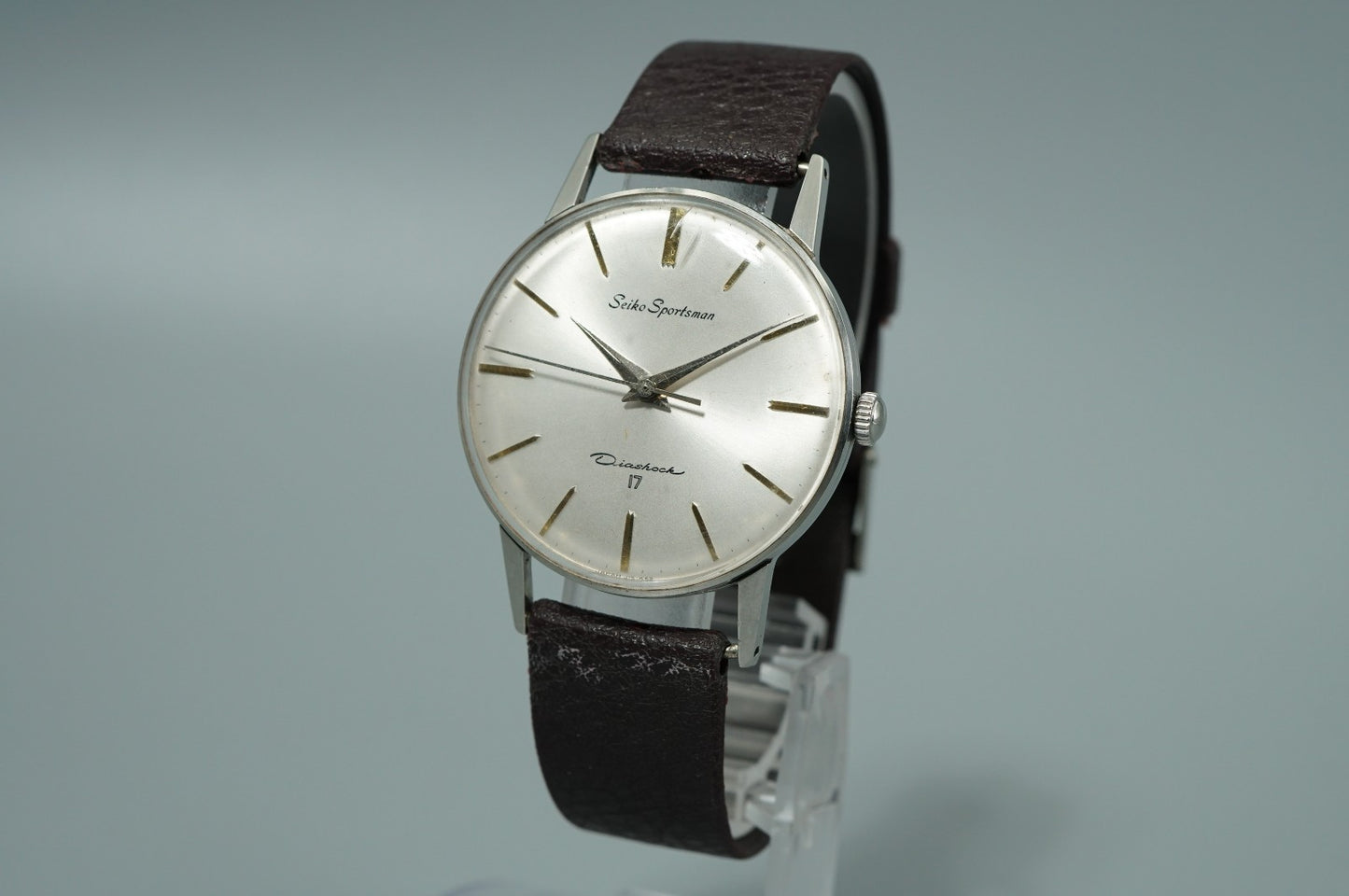 *Exc+5* Vintage1964 SEIKO Sportman J15005 Hand Winding Silver 35mm Mens Watch