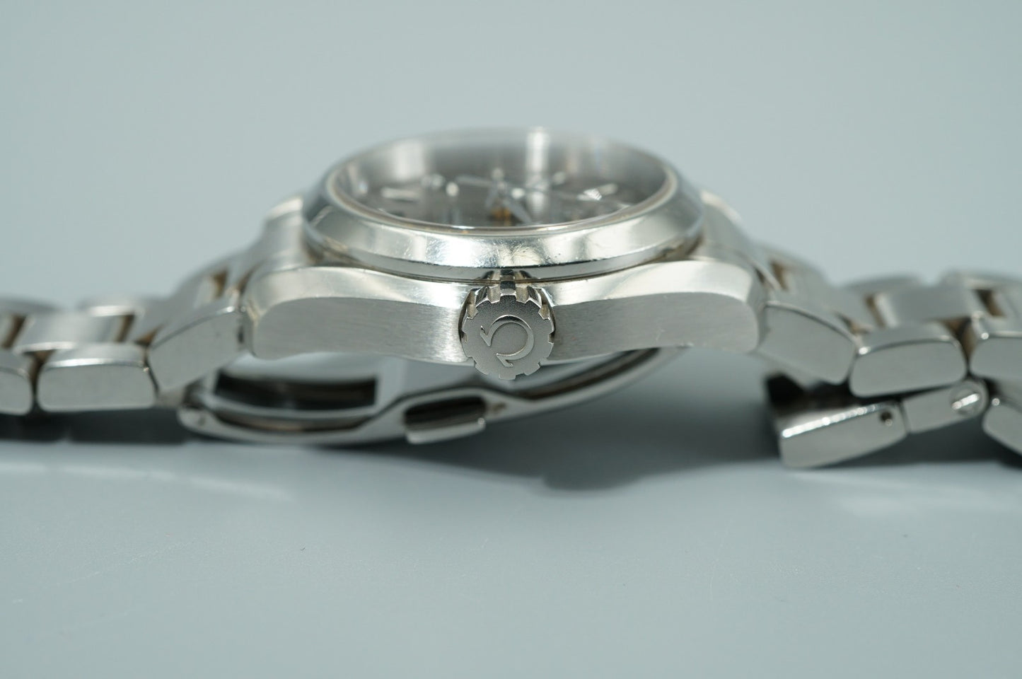 Vintage 1980s OMEGA Seamaster Aqua Terra Cal.1424 Quartz Gray 30mm Women Watch
