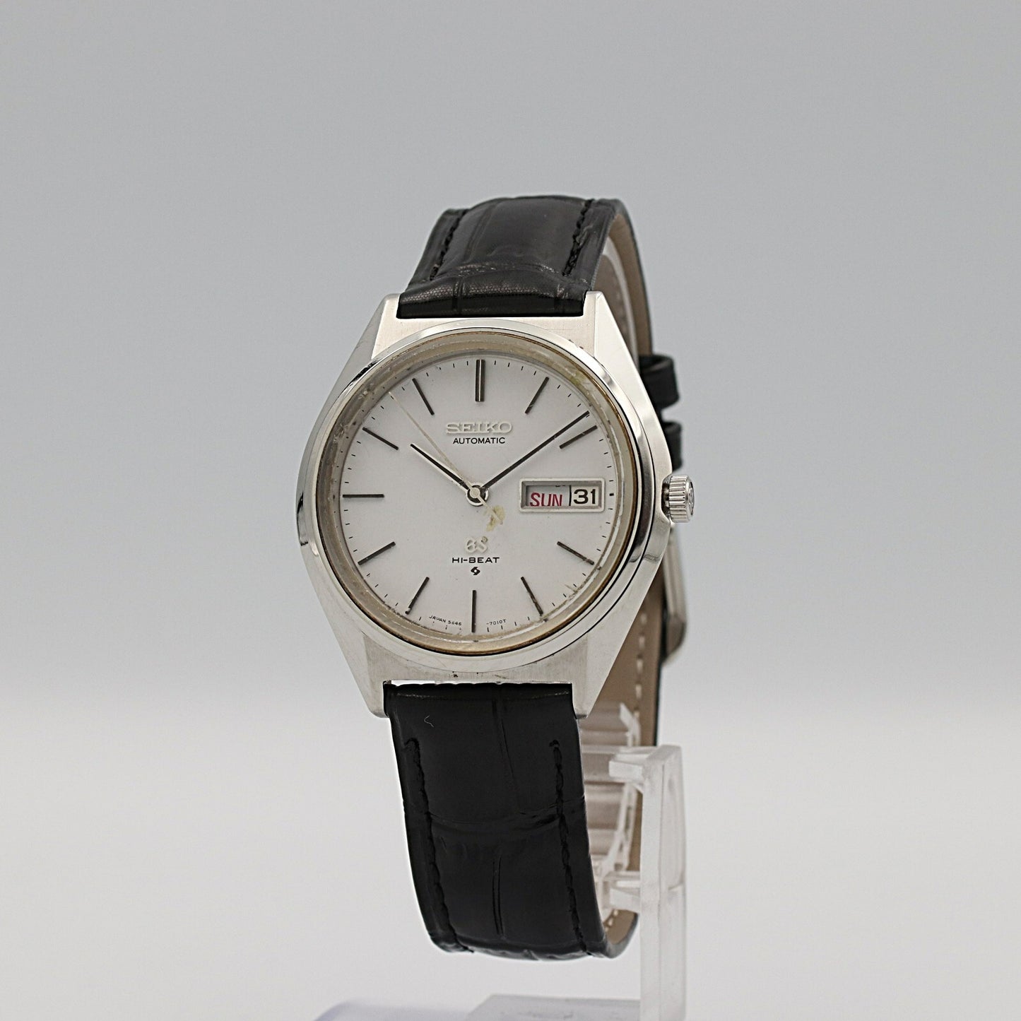 *Exc+4* Vintage 1975 SEIKO GRAND GS 5646-7010 Automatic White 36mm Mens Watch