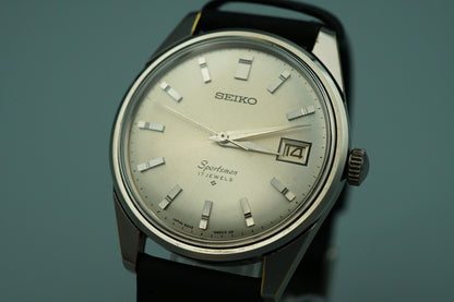 *MINT*Vintage 1977 SEIKO Sportsman 6602-9981 Hand Wind Silver 36mm Mens Watch