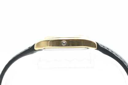 *N MINT* Vintage OMEGA DeVille Cal.1353 Qz Black Dial Rectangle 19mm Women Watch