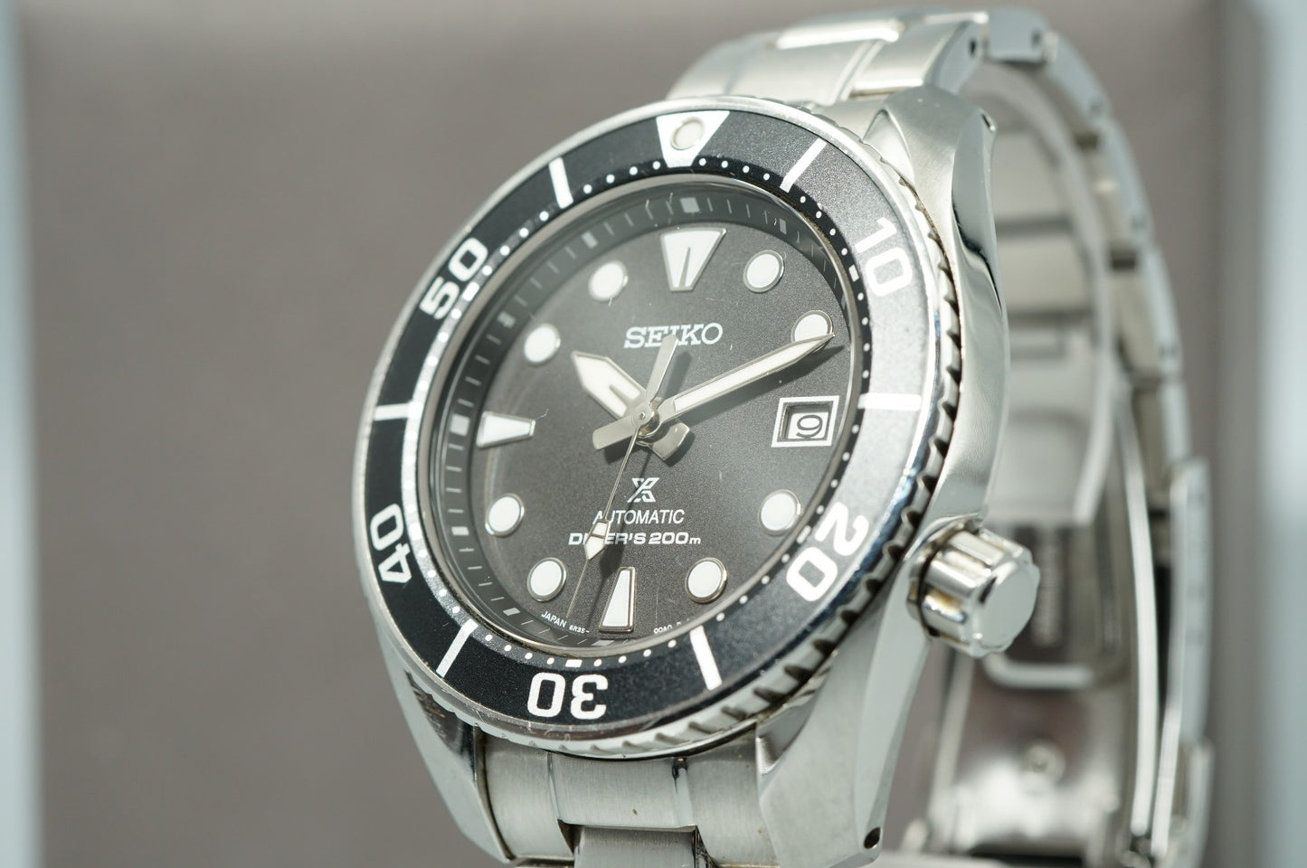 *MINT* SEIKO Prospex 6R35-00A0 Automatic Black Dial Round 45mm Mens Watch