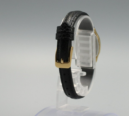*Exc+5* Vintage OMEGA De Ville Cal.1450 Quartz Gold Dial Rectangle Women Watch