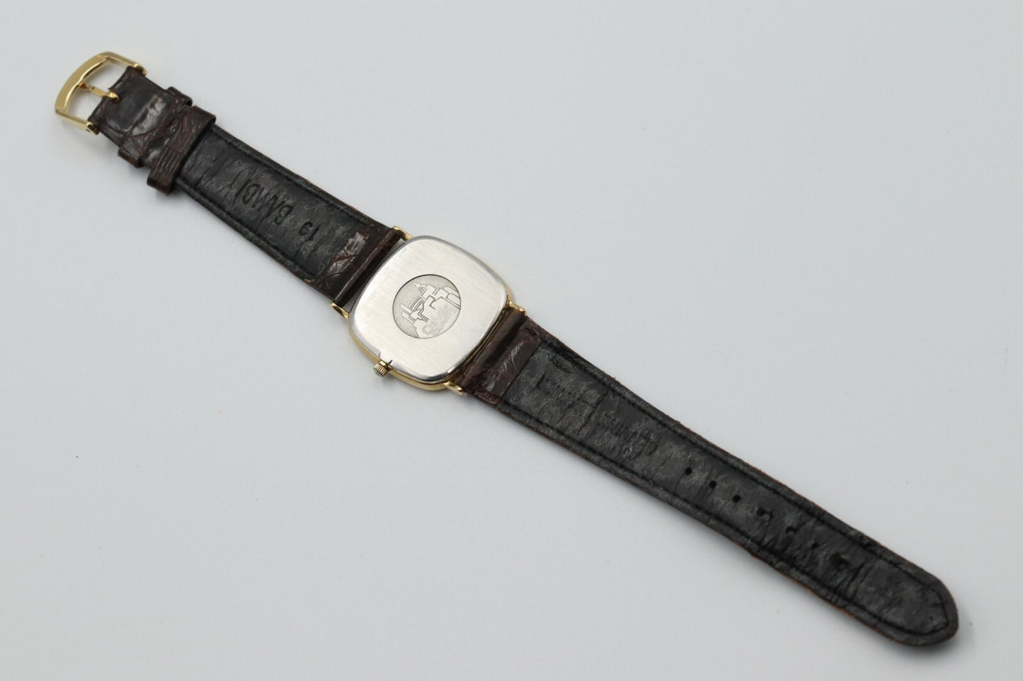 *Exc+5* Vintage OMEGA De Ville Ref.195.0077 Quartz Gold Dial Women Watch JAPAN