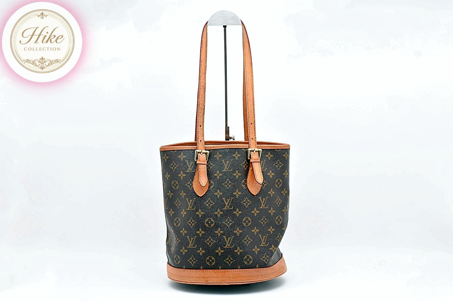Louis Vuitton Bucket PM Monogram Brown Tote Shoulder Bag M42238 Auth *RANK AB*