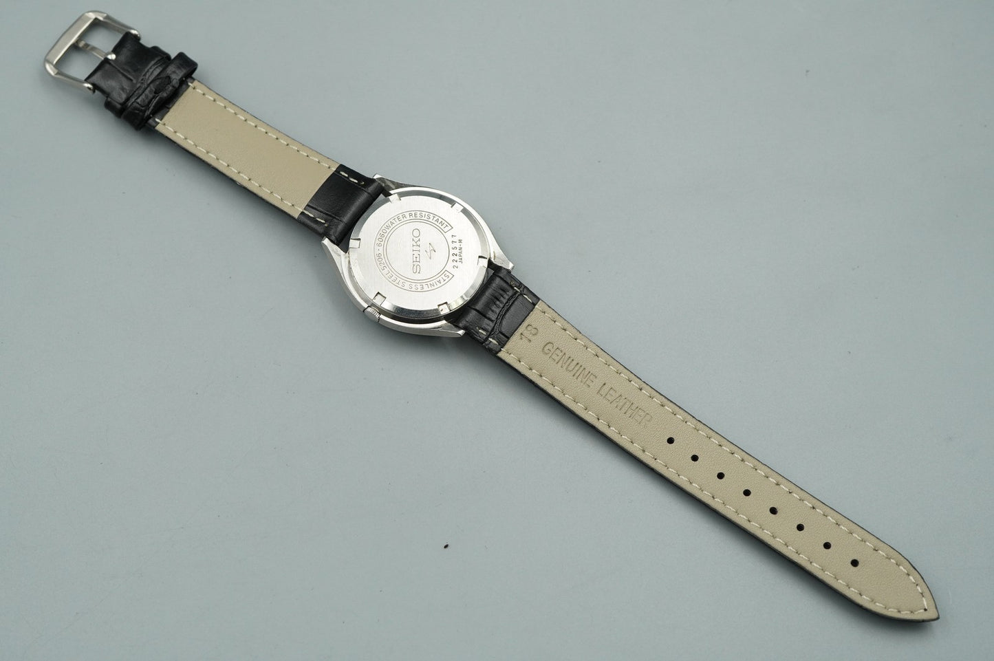 *NEAR MINT* Vintage SEIKO LORD MATIC 5206-6060 Automatic Silver 32mm Mens Watch