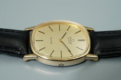 *NEAR MINT* Vintage 1978 OMEGA De Ville Cal.1350 Qz Gold Oval 25mm Women Watch