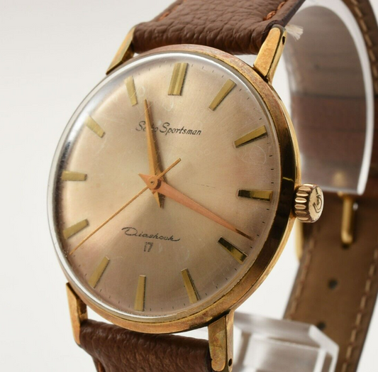 *Excellent+5* SEIKO 15019E Sportsman Watch Mens Hand Winding Analog 17 Jewels