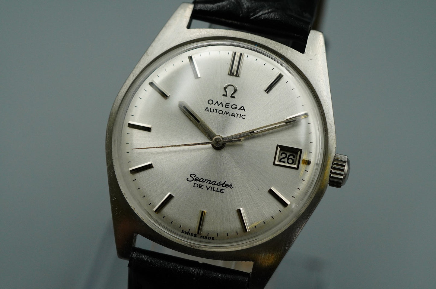 N MINT 1960s OMEGA Seamaster De Ville Cal.565 Automatic Silver 34mm Mens Watch