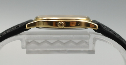 *Exc+5* Vintage OMEGA De Ville Cal.1450 Quartz Gold Dial Rectangle Women Watch