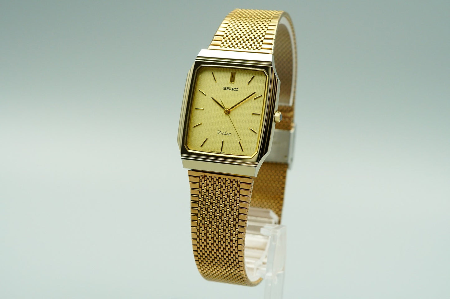 *NEAR MINT* Vintage 1986 SEIKO Dolce 9531-5160 Qz Gold  Square 28mm Women Watch