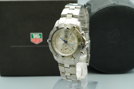 *TOP MINT* Vintage TAG HEUER  CN111C Quartz Silver Dial Round 40 mm Mens Watch