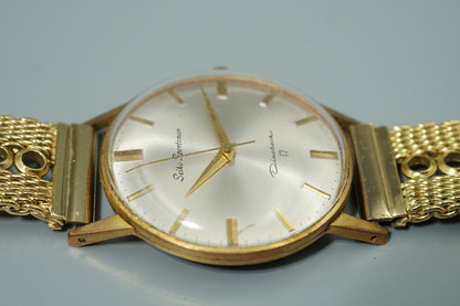 Vintage 1970 SEIKO SPORTSMAN  J15005E Hand Wind Silver Round 35mm Mens Watch