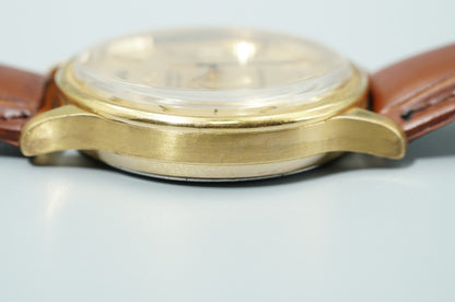 *NEAR MINT* Vintage 1977 OMEGA Seamaster Cal.1342 Qz Gold Round 36mm Mens Watch