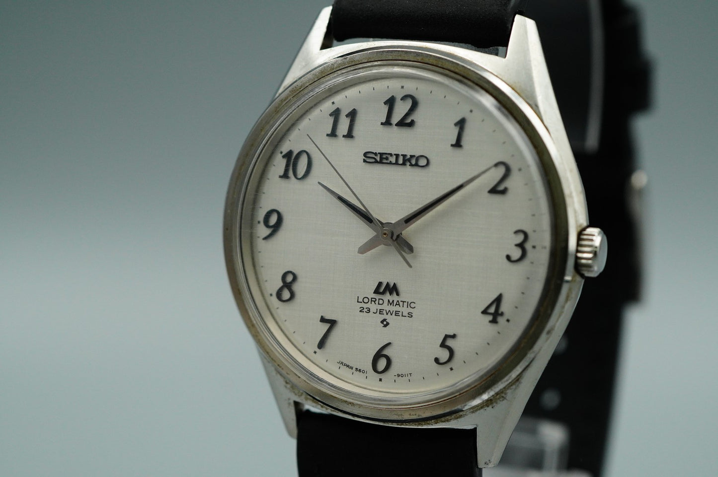 N MINT Vintage SEIKO LORD MATIC 5601-9000 Automatic Beige Round 36mm Mens Watch