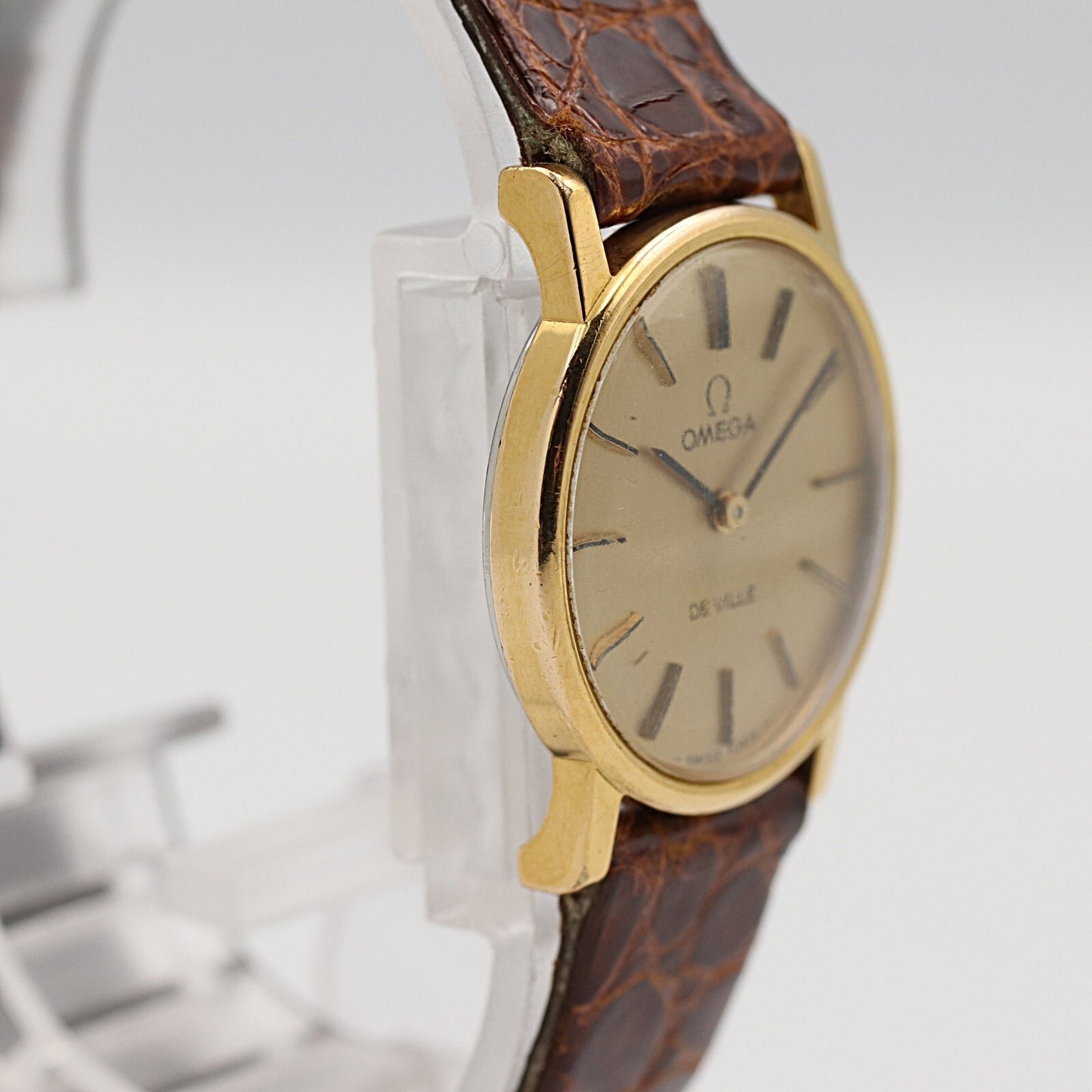 Exc+4 Vintage 1970 OMEGA De Ville Cal.625 Hand Wind Gold Round 25mm Women Watch