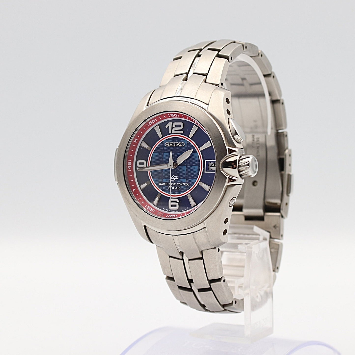 *MINT* SEIKO RADIO WAVE CONTROL SBHS013 7B22-0AG0 Solar Blue 40mm Mens Watch