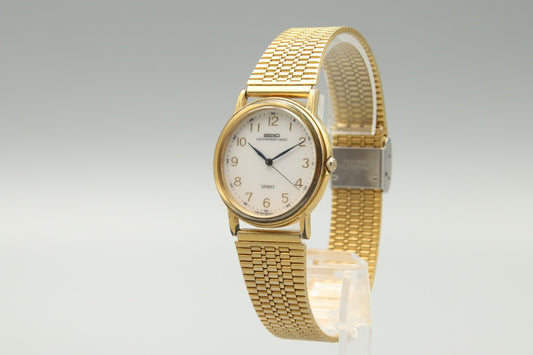 Exc+5 Vintage SEIKO Spirt 5S21-6000 Sweeping Second Hand Mens Quartz Watch JP