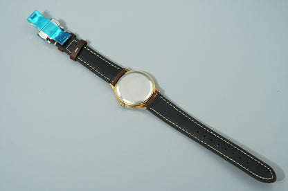*NEAR MINT* Vintage 1978 OMEGA De Ville Cal.1342 Qz Gold Round 35mm Mens Watch