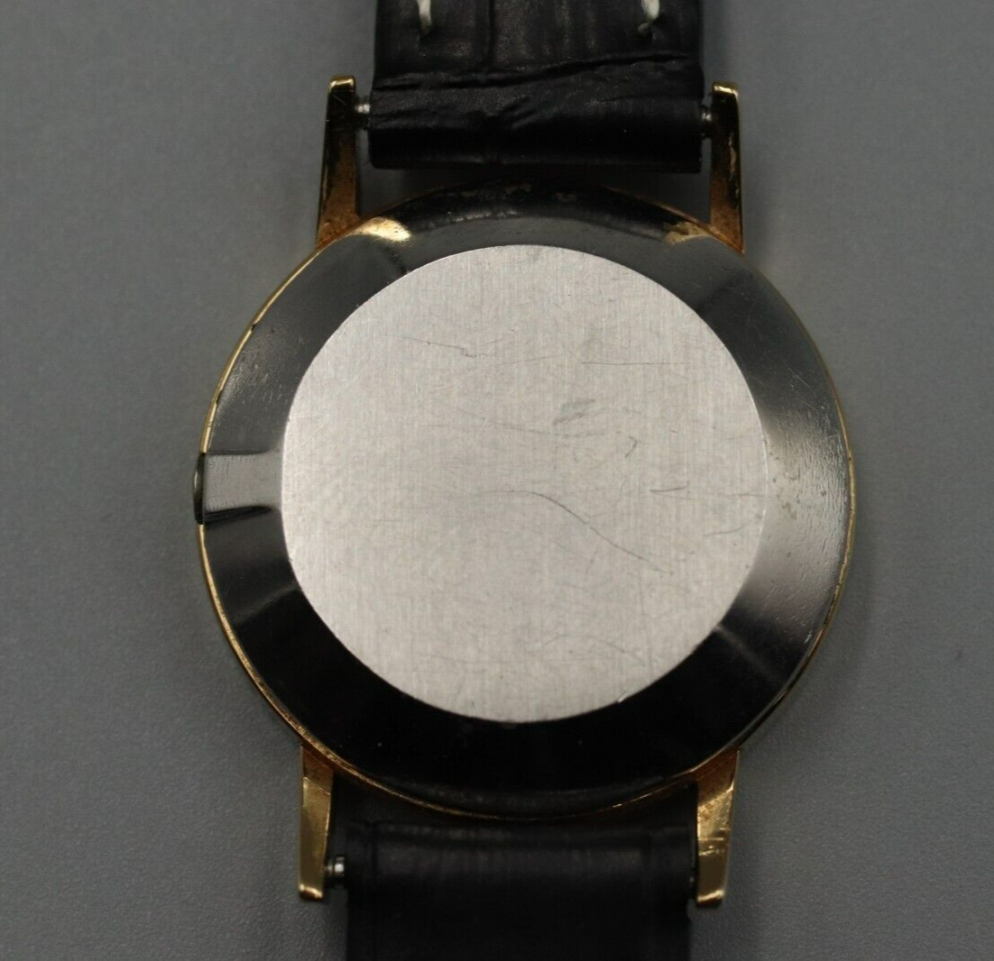 *Exc+5* Vintage OMEGA De Ville Cal.1351 Quartz Gold Roman Dial Round Women Watch