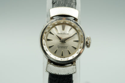 *Exc+4* Vintage 1964 SEIKO Solar Hand Winding Silver Dial Round 17mm Women Watch