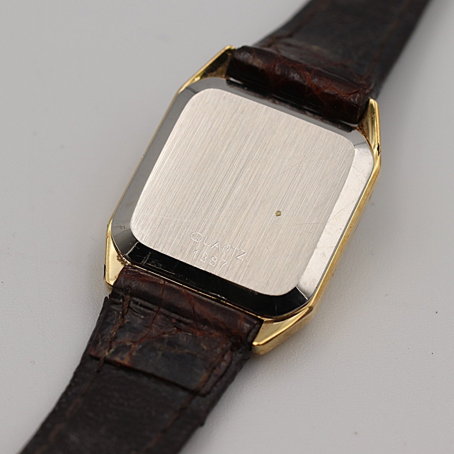 *NEAR MINT* Vintage 1986 OMEGA De Ville Cal.1387 Qz Gold Square 20mm Women Watch