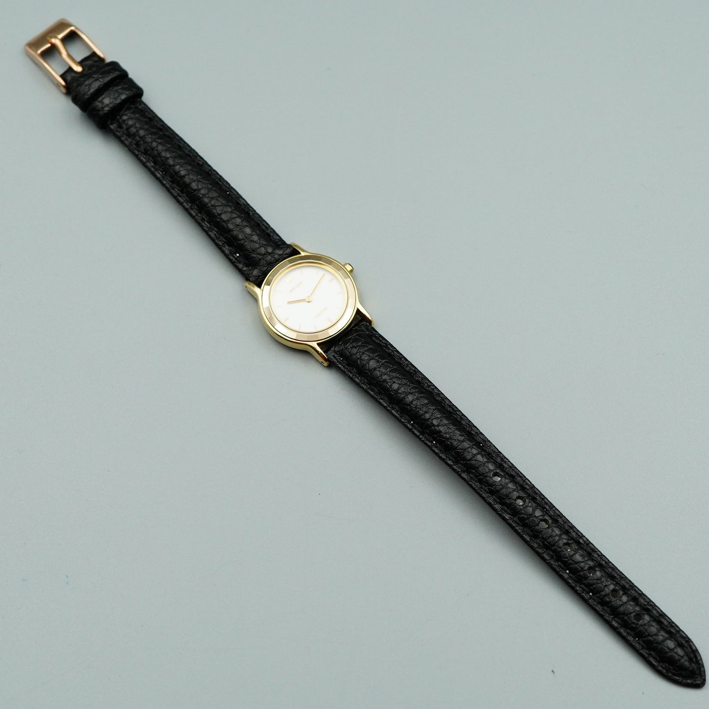 *NEAR MINT* Vintage SEIKO Exceline 4N20-0280 Qz White Round 22mm Women Watch