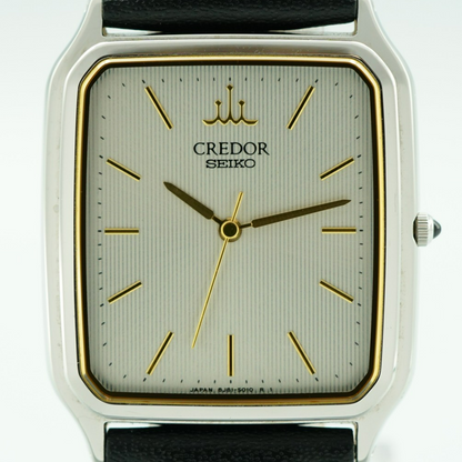 Vintage 1989 SEIKO CREDOR GCAR009 8J81-5020 Qz Cream Square 27mm Women Watch