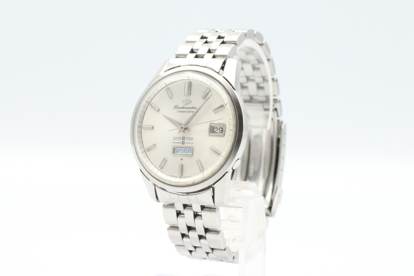 *NEAR MINT* Vintage SEIKO matic Weekdater J13080 Automatic White Dial Mens Watch