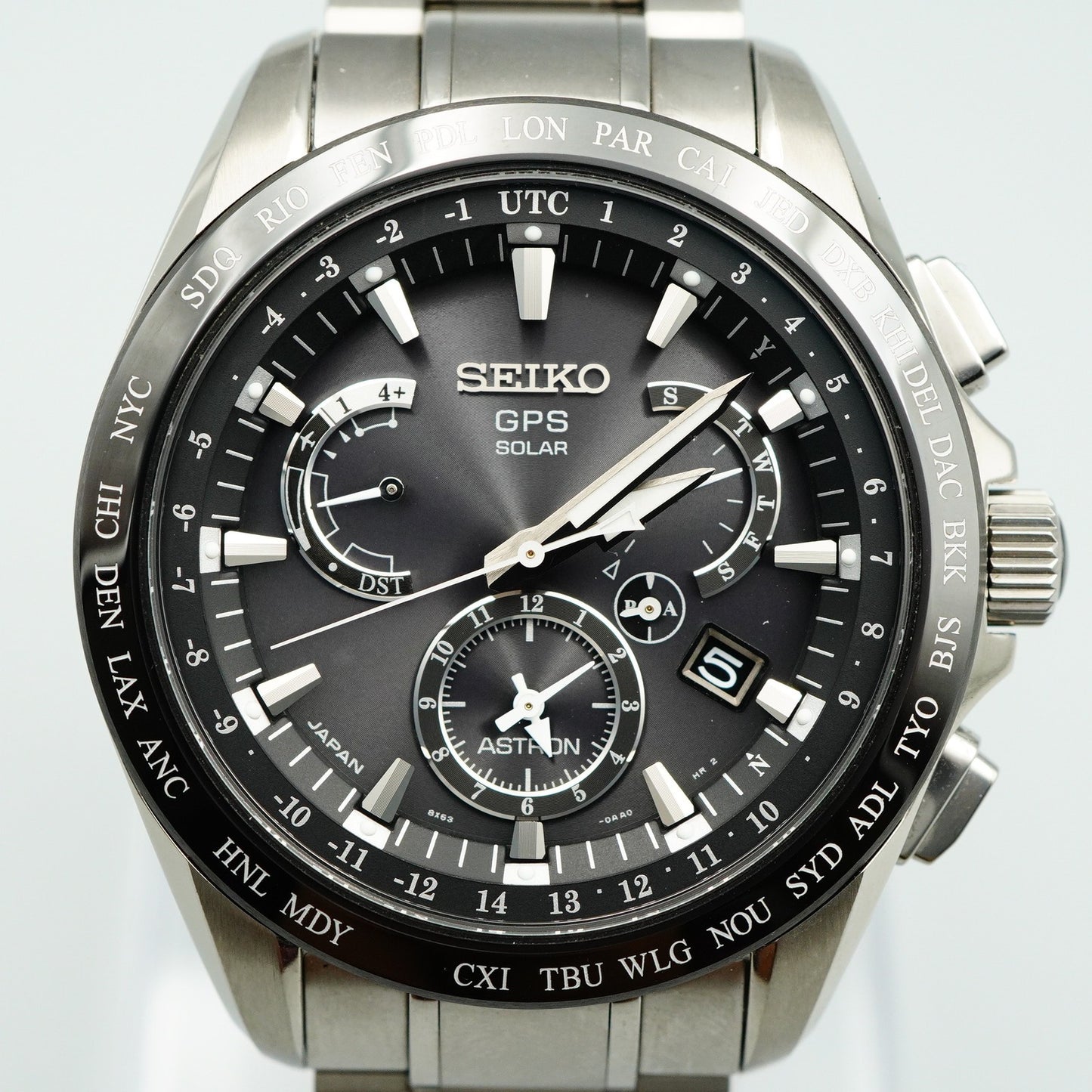 *MINT in Box* SEIKO ASTRON SBXB045 8X53-0AB0 Solar Black Round 45mm Mens Watch