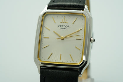 Vintage 1989 SEIKO CREDOR GCAR009 8J81-5020 Qz Cream Square 27mm Women Watch