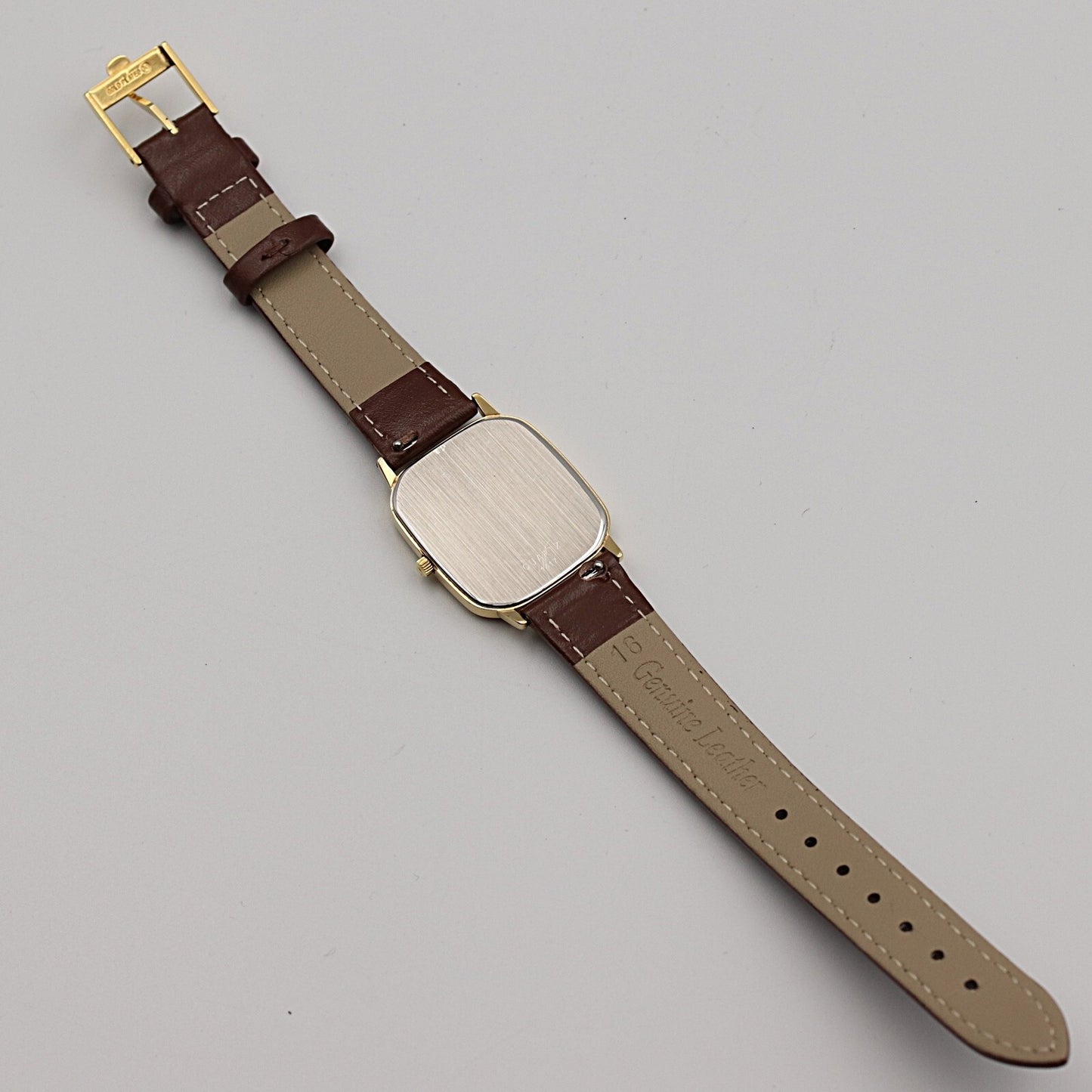 *NEAR MINT* Vintage 1979 OMEGA De Ville Cal.1417 Qz White Square 27mm Mens Watch
