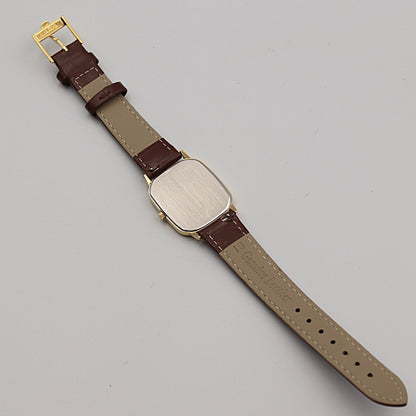 *NEAR MINT* Vintage 1979 OMEGA De Ville Cal.1417 Qz White Square 27mm Mens Watch