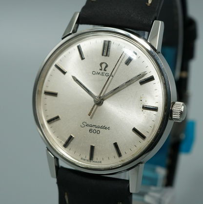 N MINT Vintage 1964 OMEGA Seamaster Cal.601 Hand Winding Silver 34mm Mens Watch