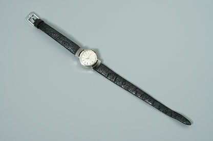 *Exc+4* Vintage 1964 SEIKO Solar Hand Winding Silver Dial Round 17mm Women Watch