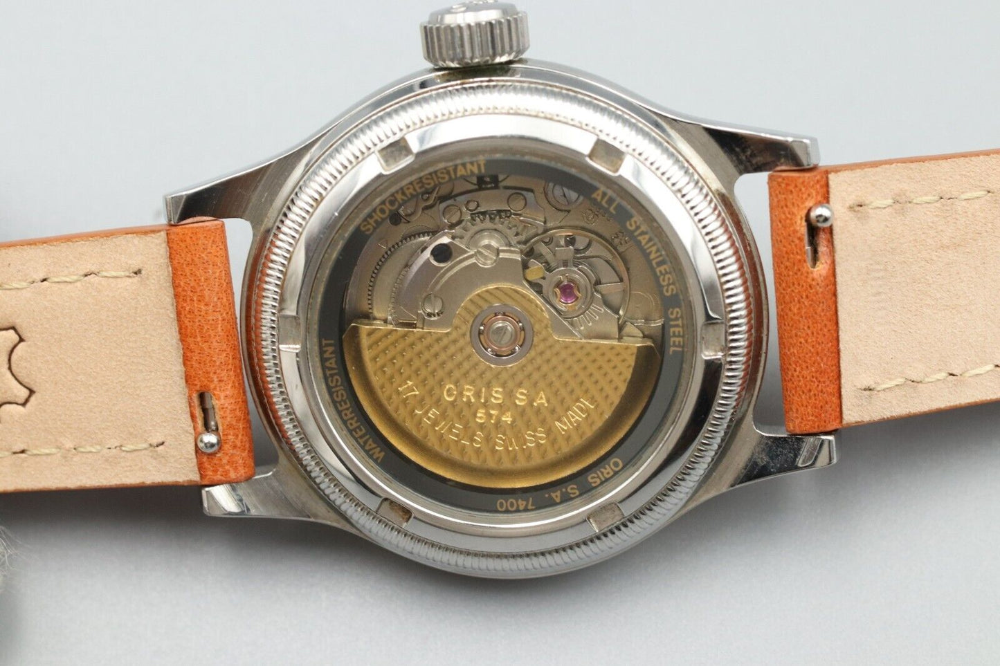 *NEAR MINT* ORIS 7400 Big Crown Pointer Date Gold Automatic 32mm Watch JAPAN