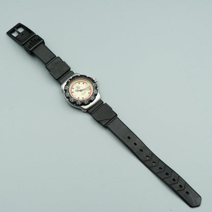 *Exc+5* Vintage TAG HEUER Professional 371.508 Qz Cream Round 28mm Women Watch