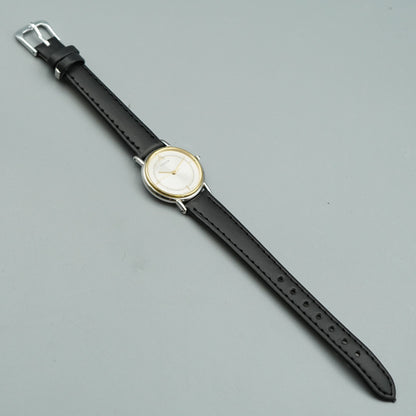 *NEAR MINT* Vintage SEIKO CREDOR 1271-0011 Quartz Silver Round 24mm Women Watch