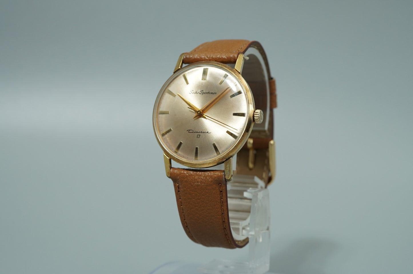 *Exc+5* Vintage SEIKO Sportsman 15019E Hand Winding Gold Dial 35mm Mens Watch