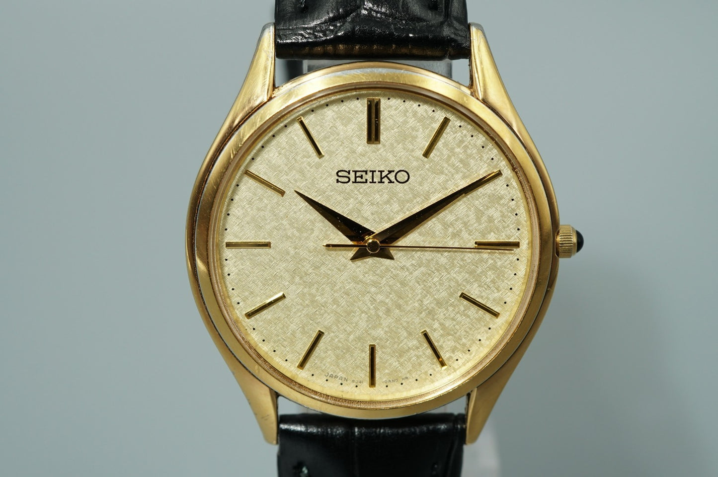 *Exc+5* SEIKO Dolce 8J41-0AJ0 Quartz Gold Dial Round 33mm Women Watch