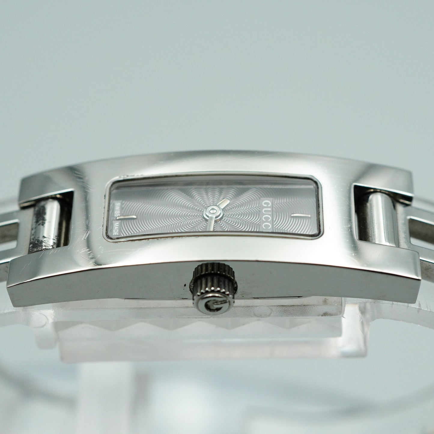 *Exc+5* GUCCI 3900L Quartz Silver Dial Rectangle 12mm Women,Ladies Watch