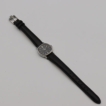 *NEAR MINT* Vintage 1980s OMEGA De Ville Hand Wind Black Square 22mm Women Watch
