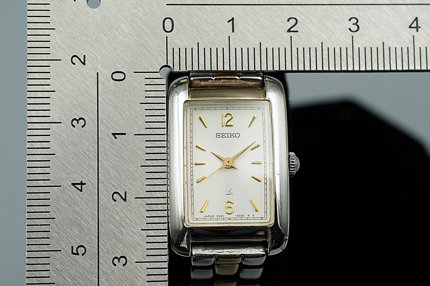 *Exc+5* Vintage 1995 SEIKO LUKIA 4N21-5260 Qz White Rectangle 19mm Women Watch
